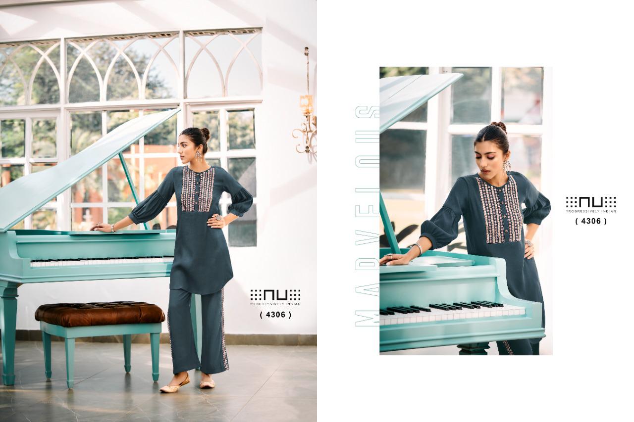 Nu Vol 43 Designer Kurti With Bottom Catalog
